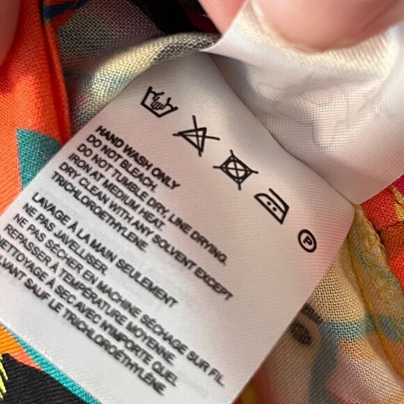 Farm Rio Rainforest Surplice Wrap Blouse Toucan Bright Long Sleeve Size Small - Picture 12 of 12